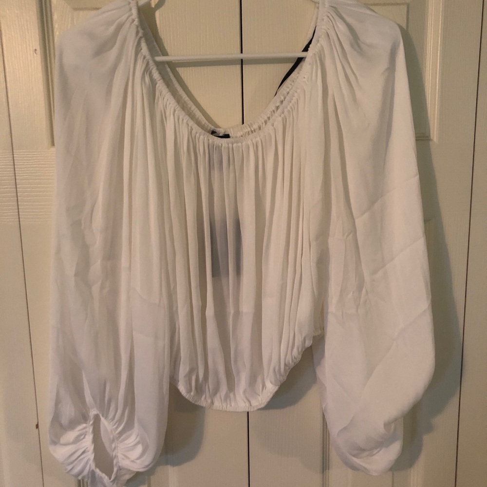 White off the shoulder top